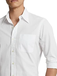 Striped Cotton Button-Down Shirt