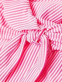 Delphie Seersucker Ruffled One-Piece Swimsuit