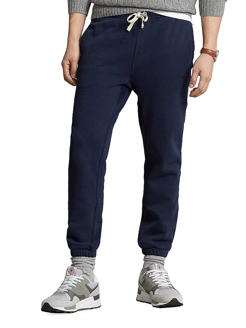 Fleece Cotton-Blend Sweatpants