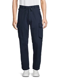 Herringbone Cotton Cargo Pants