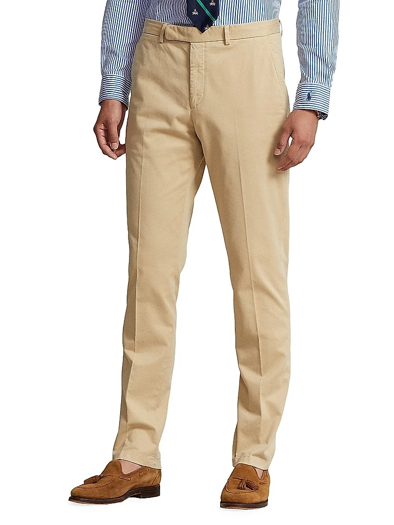 Flat-Front Chino Trousers