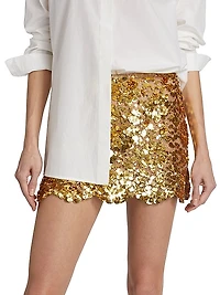 Sequin-Embellished Miniskirt