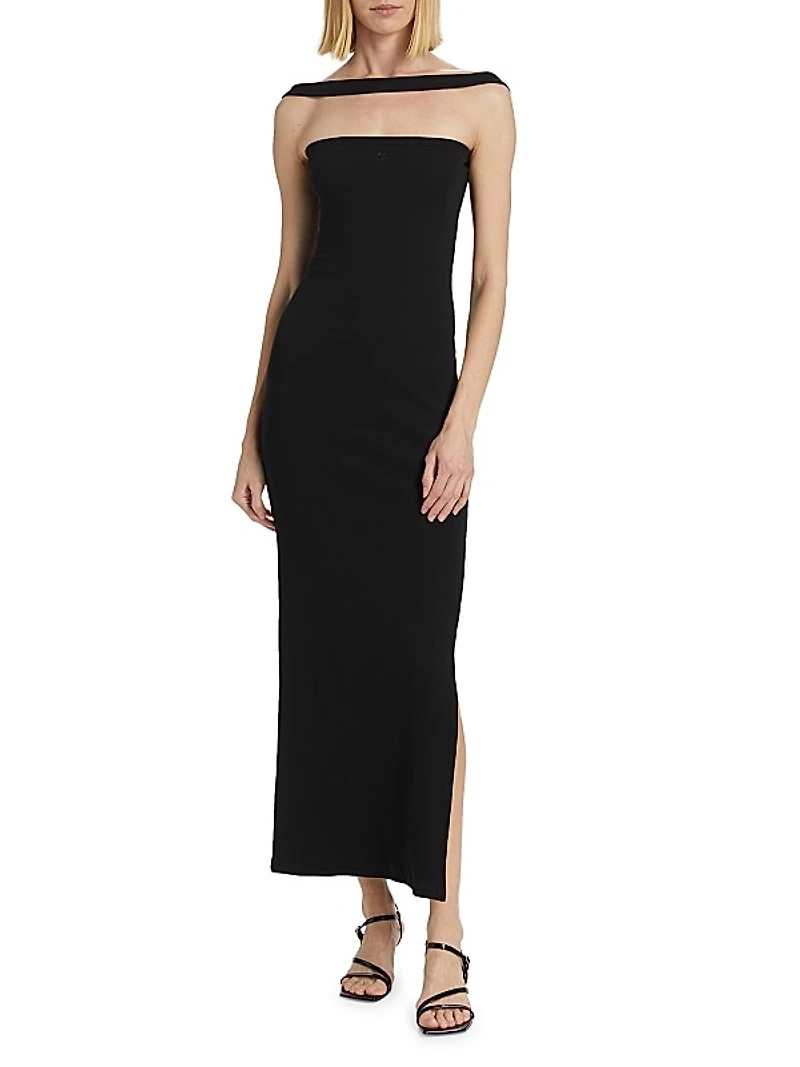 Hyperbole 90's Rib-Knit Maxi Dress