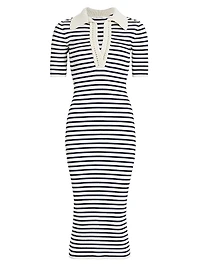 Darcy Striped Knit Midi-Dress