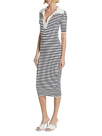 Darcy Striped Knit Midi-Dress