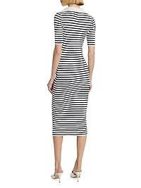 Darcy Striped Knit Midi-Dress