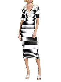 Darcy Striped Knit Midi-Dress