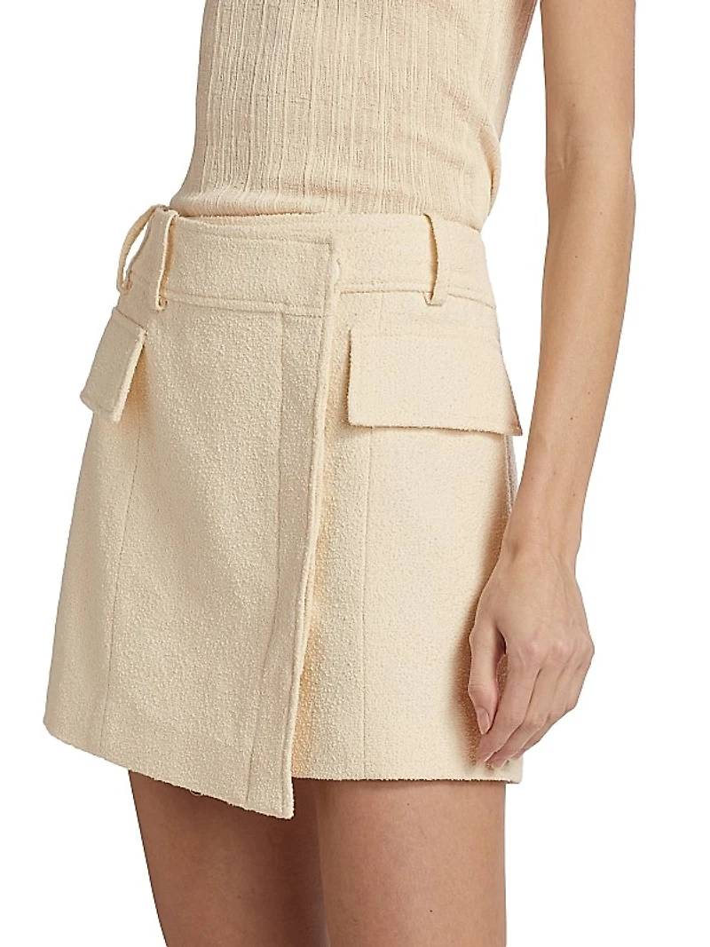 Cora Tweed Wrap Miniskirt