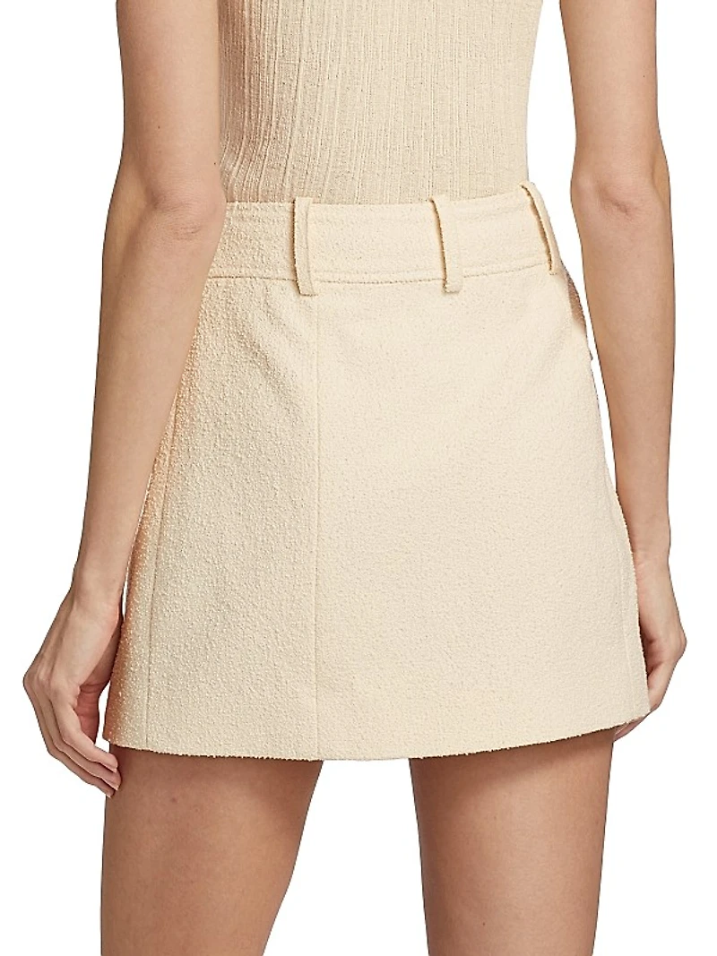 Cora Tweed Wrap Miniskirt