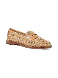 Rachel Crochet Raffia Loafers