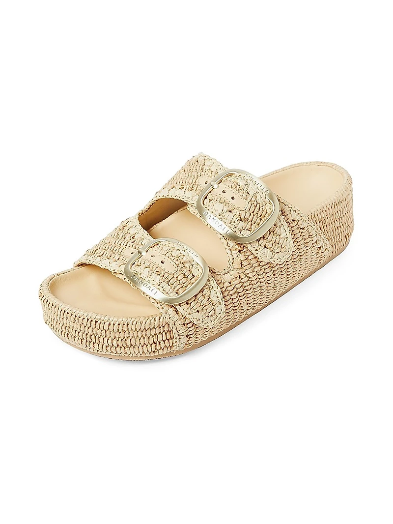 Theo 40MM Cotton-Blend Platform Sandals