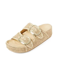 Theo 40MM Cotton-Blend Platform Sandals