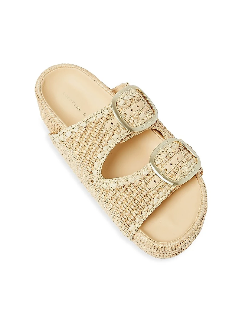 Theo 40MM Cotton-Blend Platform Sandals