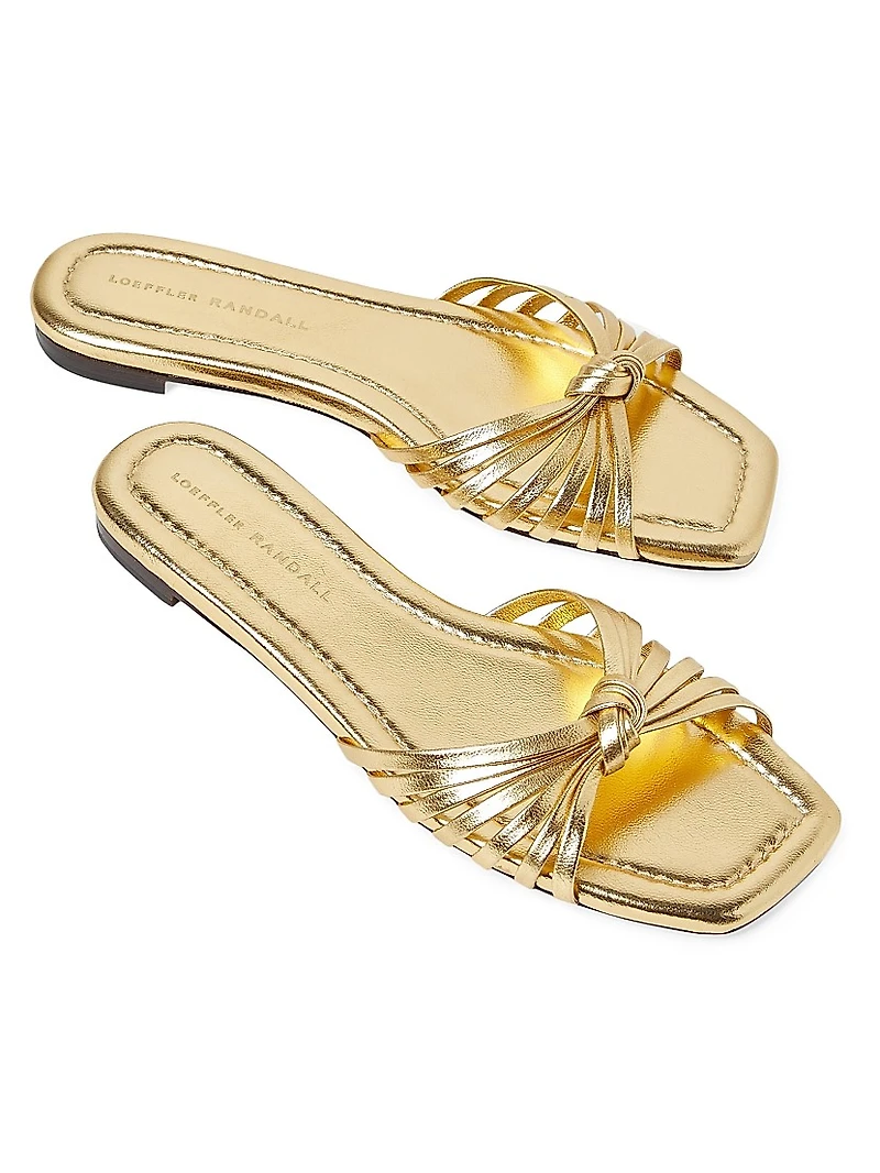 Izzie Knotted Leather Sandals