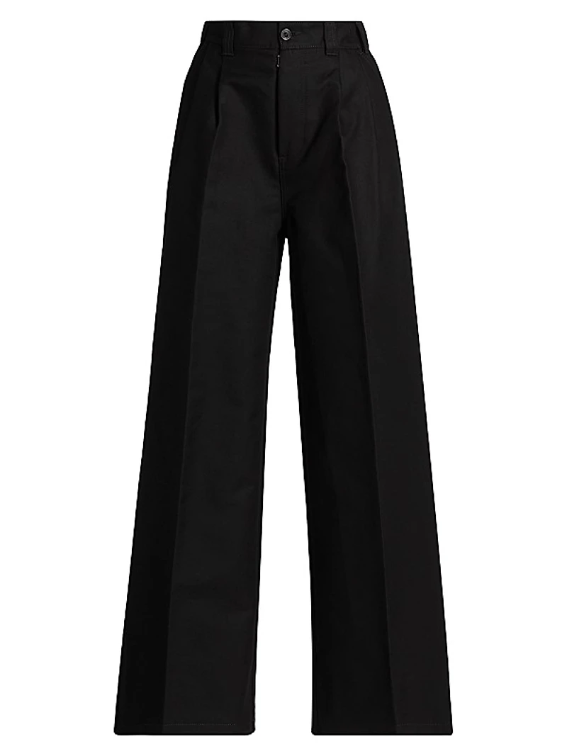 Heavy Cotton Wide-Leg Pants