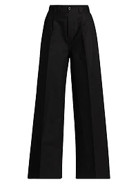 Heavy Cotton Wide-Leg Pants