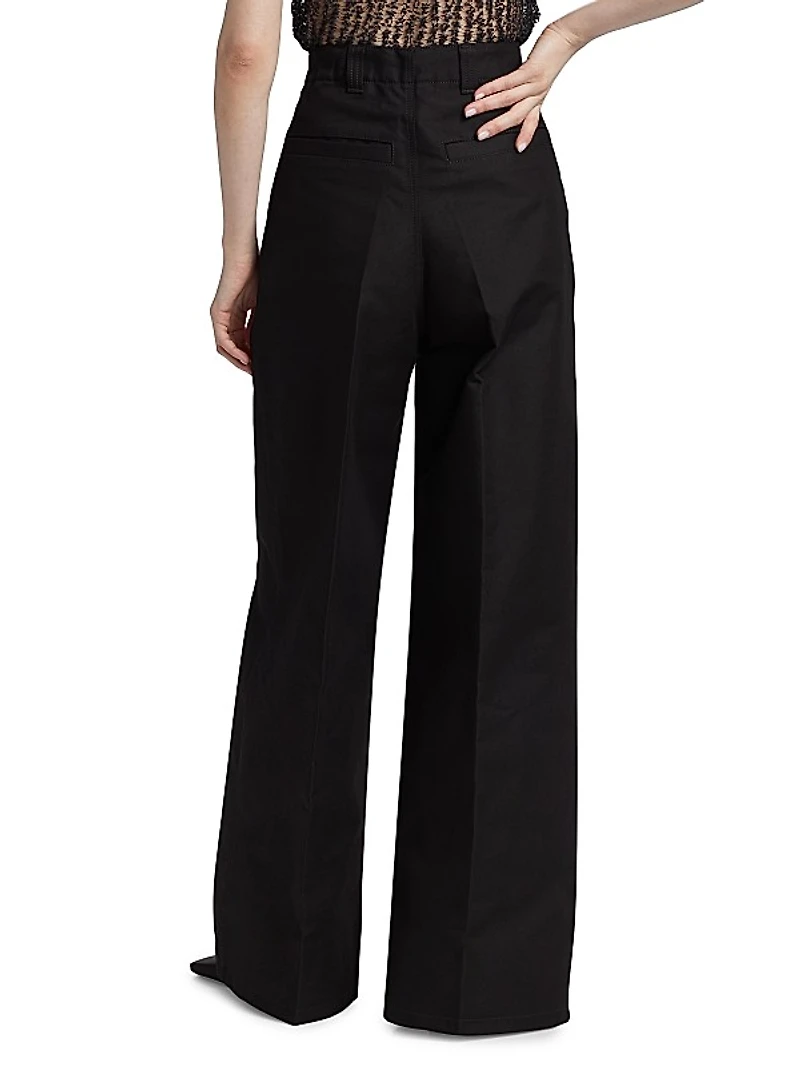 Heavy Cotton Wide-Leg Pants