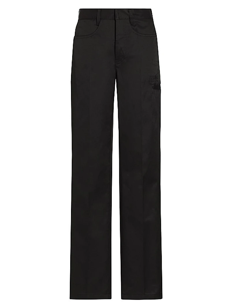 Cotton Gabardine Slim-Fit Pants