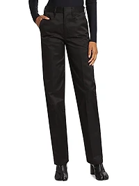 Cotton Gabardine Slim-Fit Pants