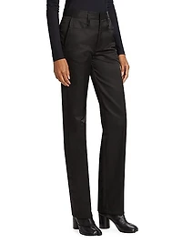 Cotton Gabardine Slim-Fit Pants