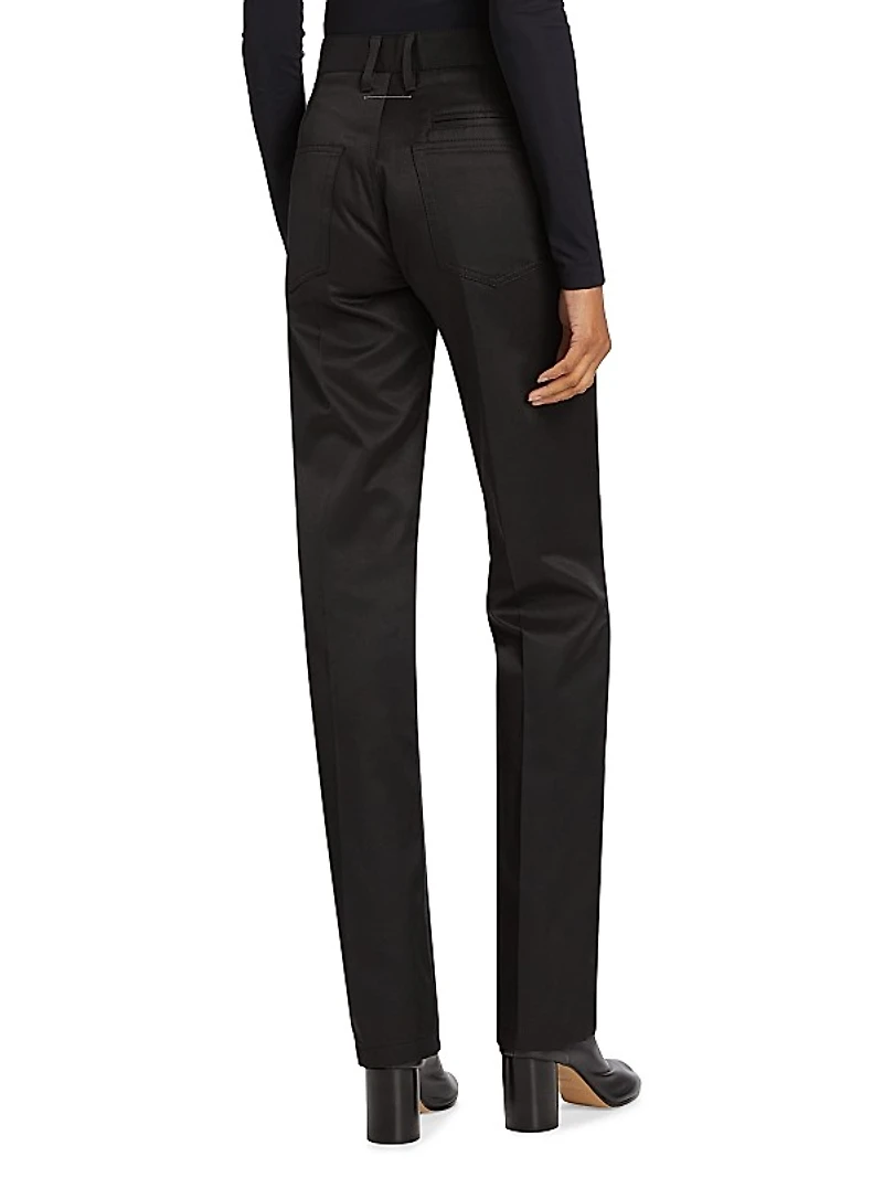 Cotton Gabardine Slim-Fit Pants
