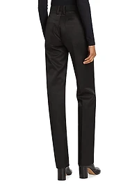 Cotton Gabardine Slim-Fit Pants