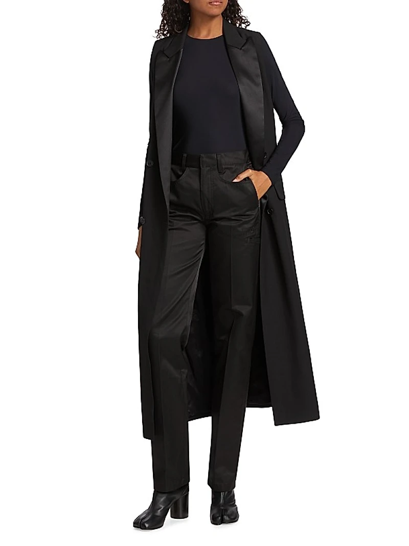 Cotton Gabardine Slim-Fit Pants