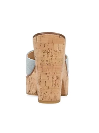 Paulita Denim Platform Wedge Sandals