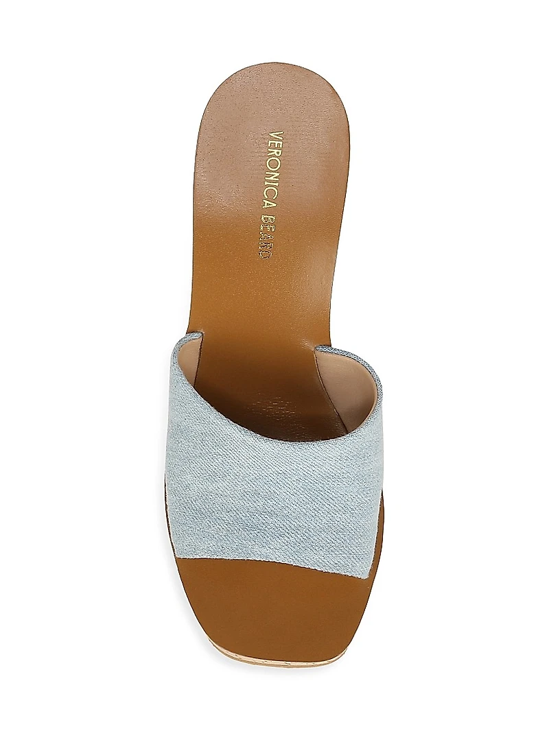 Paulita Denim Platform Wedge Sandals