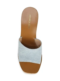 Paulita Denim Platform Wedge Sandals