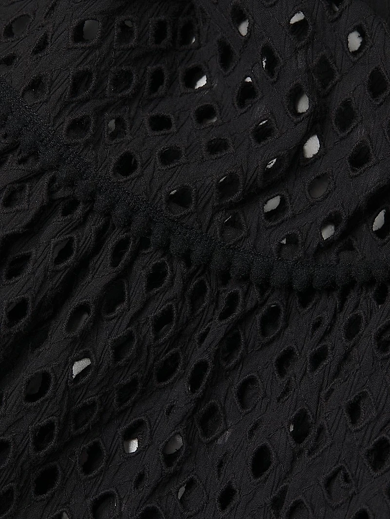 Caya Cotton Tie-Front Cover-Up Minidress