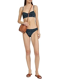 Dani Printed Low-Waist Bikini Bottom