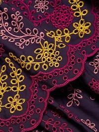 Santal Embroidered Cotton Maxi Dress