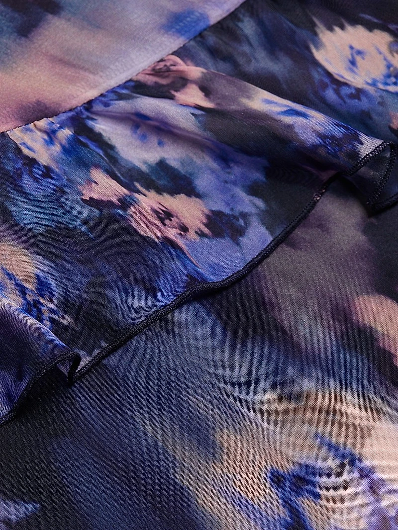 Varda Printed Ruffled Midi-Dress