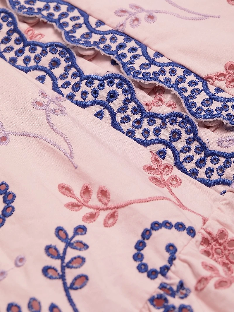 Cotton Broderie Anglaise Midi-Dress