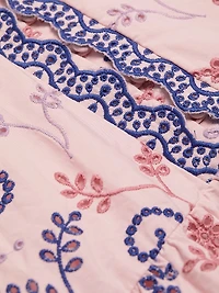 Cotton Broderie Anglaise Midi-Dress