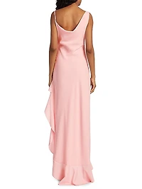 Daphne Silk Cowl-Neck Gown