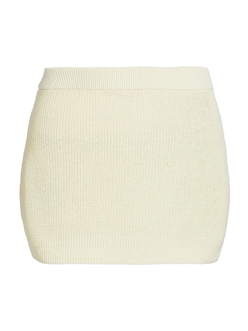 Kivu Rib-Knit Miniskirt