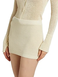 Kivu Rib-Knit Miniskirt