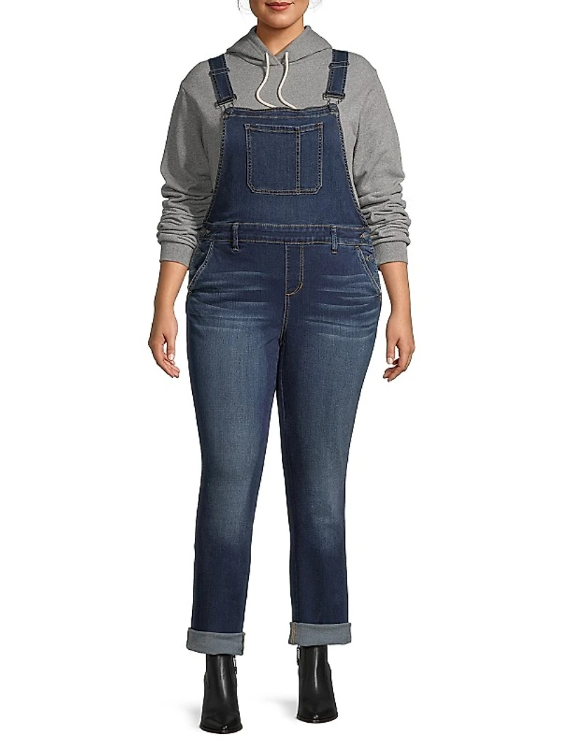 Stretch Denim Overalls