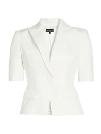 Melbourne Short-Sleeve Blazer Style Blouse