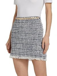 Chainlink Tweed Miniskirt