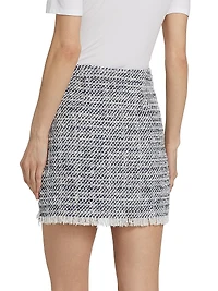 Chainlink Tweed Miniskirt