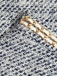 Chainlink Tweed Miniskirt