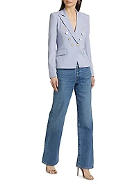 Amelia Crepe Double-Breasted Blazer