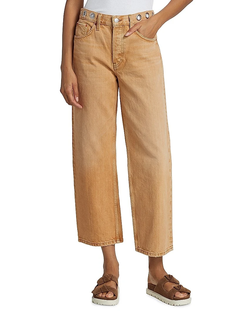 High-Rise Loose Crop Jeans