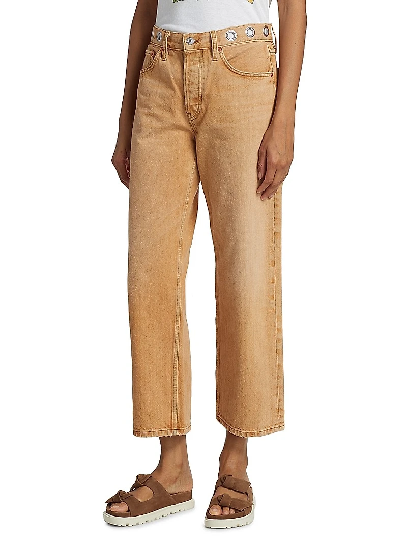 High-Rise Loose Crop Jeans