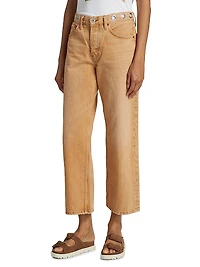 High-Rise Loose Crop Jeans