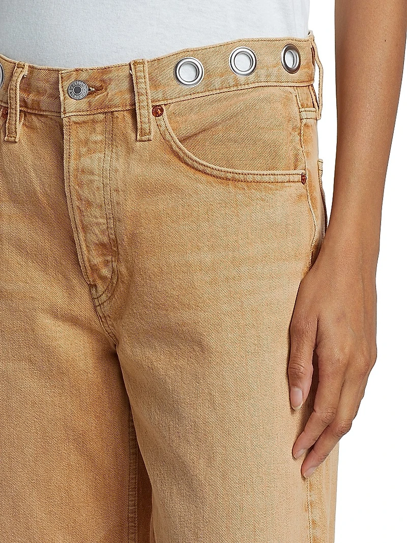 High-Rise Loose Crop Jeans