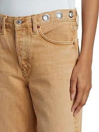 High-Rise Loose Crop Jeans